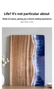 <span class=keywords><strong>Planche</strong></span> à découper en bambou et bois d'acacia en résine ondulée écologique de luxe <span class=keywords><strong>planche</strong></span> à découper rectangulaire <span class=keywords><strong>personnalisable</strong></span> pour steak de fruits - Product Image 6