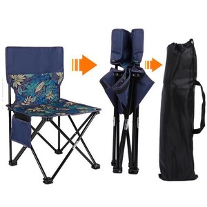 <b>Folding</b> Chair With Backrest And Side Pocket For Camping Picnic Outdoor Use Rectangular Shape Foldable Design - Product Image 1