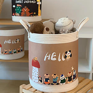 Panier de rangement pliable en polyester 100% écologique, <span class=keywords><strong>style</strong></span> nordique, dessin animé, pour vêtements d'enfants, jouets, linge sale - Product Image 3