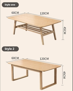 Muebles para el Hogar, Mesa de Centro Redonda de Estilo Japonés, de Madera Maciza, de Doble Capa, de Una Sola Capa - Product Image 5