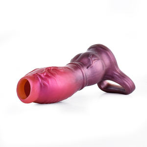 Platinum Liquid Silicone Dog Penis Wieder verwendbare Kondome für die Penis ärmel vergrößerung <span class=keywords><strong>Best</strong></span> Funny Delay Kondom für Paare - Product Image 4