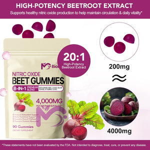 Gummies <span class=keywords><strong>à</strong></span> la racine de betterave avec vitamines C et B12, L-Arginine et L-Citrulline, extrait de pépins de raisin <span class=keywords><strong>pour</strong></span> des antioxydants et un supplément énergétique sain - Product Image 6