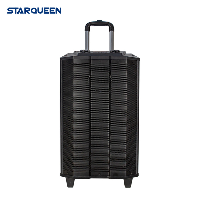 STARQUEEN New Arrival Trolley Speaker BT Speaker Rechargeable Portable Speaker Outdoor Party Speaker Wooden Speaker