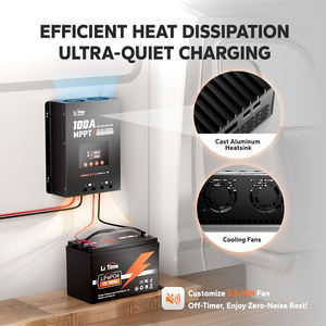 Contrôleur de <span class=keywords><strong>charge</strong></span> solaire Bluetooth LiTime à efficacité énergétique maximale 100A MPPT 12V/24V/36V/48V - Product Image 2