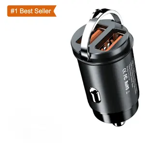 Jumon 200w יציאות כפול מיני USB מטען לרכב סופר מהיר שקע טעינה סיגריה קליל 12-24v אלומיניום מתאם טלפון