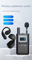 Sistem Pemandu Wisata Nirkabel Berkinerja Tinggi 2.4G Frekuensi Universal Global Earphone Bluetooth Kelas Atas 7701 perangkat