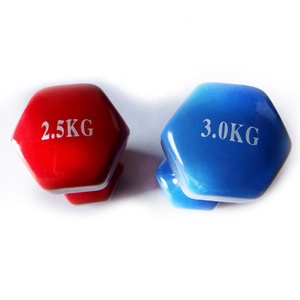 Men's bodybuilding fitness free weights cast vinyl dumbbell neoprene - Product Image 5
