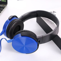 Casque audio filaire supra-auriculaire avec micro, prise jack 3,5 mm coudée, son stéréo basses profondes, casque pivotant à tête plate
