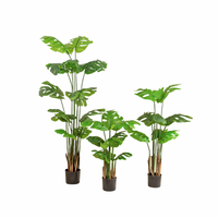 Bonsaïs artificiels 70-190 cm, plantes, verdure, décoration paysagère, plante artificielle créative en plastique, grand feuillage, Monstera