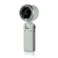 Ventilateur portable rechargeable à LED avec affichage numérique, 180° réglable, 3-en-1, mini-ventilateur 5 vitesses, idéal comme cadeau de bienvenue