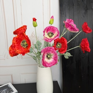 Flores Artificiales de Amapola Islandesa de Mu Jinxi, Flores de Seda Multicolores, Decoraciones y Adornos para Bodas - Product Image 2