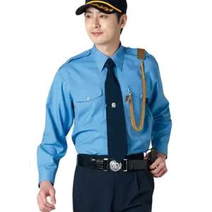 Camisa uniforme de segurança personalizada 100% algodão, protetor de segurança camisa uniforme