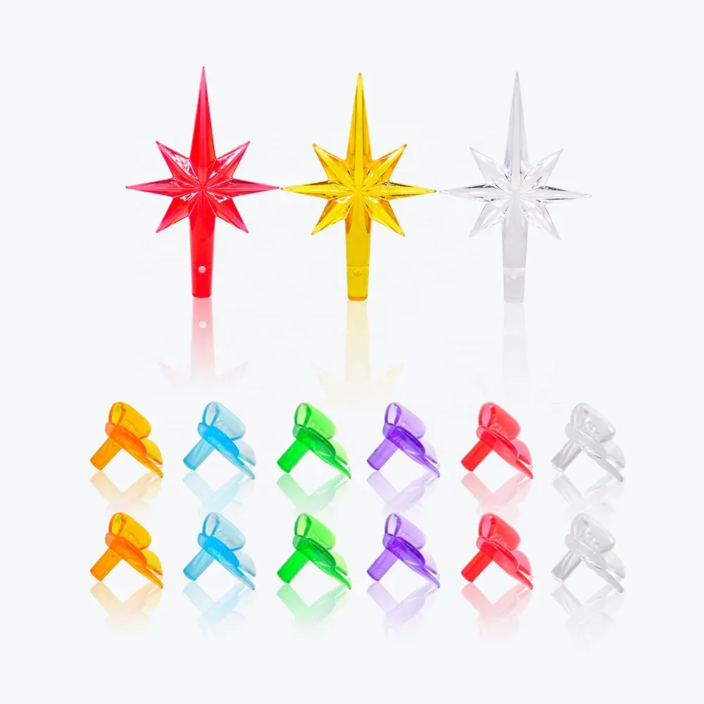 103pcs Mini Ceramic Christmas Tree Replacement Bulb Multicolor Bowknot Top Hat Star DIY Christmas Tree Topper Home Decoration