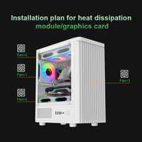 Boîtier Mini Tower M ATX ITX, espace libre pour carte graphique de 280 mm, refroidisseur CPU de 160 mm, radiateur supérieur de 240 mm, 3 ventilateurs avant