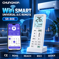 Télécommande universelle intelligente WiFi CHUNGHOP SR-80E avec application mobile, télécommande de remplacement avec écran LCD et minuterie