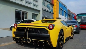 Cơ Thể Kit Đối Với Ferrari 458 Italia Cập Nhật Để Misha Phong Cách Sợi Thủy Tinh Hoặc Semi-Carbon Fiber Bumper Side Váy Spoiler Mui Xe - Product Image 4