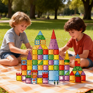 16 Blocchi Sensoriali Arcobaleno In Acrilico Per Bambini - Mattoncini Magnetici Colorati 2,5 Cm - Giocattoli Educativi Per La Percezione Di Luci E Colori