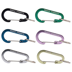 Crochet mousqueton en aluminium de qualité professionnelle pour usage extérieur sac à dos d'alpinisme bouteille d'eau verrouillage porte-clés de sécurité - Product Image 5