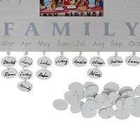 Cadre photo carré en bois pour rappels d'anniversaires de famille, suivi des dates importantes, plaque décorative murale pour la maison, nature