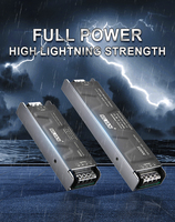 Transformateur LED certifié CE, mince, 220V AC, 24V, 12V, 60W, 100W, 150W, 200W, 300W, 500W, 50Hz, 30A, 110V, 15A