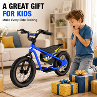 Vélo d'équilibre électrique pour enfants 16 pouces, moteur sans balais 250W, batterie 24V, vélo électrique pour enfants, 3 vitesses, voiture jouet à roulettes Pro