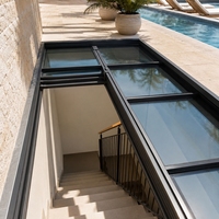 Auvent de pergola pour porte d'entrée Skylight Garden Pergola-plafond bioclimatique-aluminium Hiver 5 + 5 Verre stratifié enduit de poudre