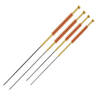 4 pièces/sac Aiguilles de feu de qualité supérieure LuoYaShanChuan Classe II Outil de médecine traditionnelle chinoise avec poignée en spirale antidérapante pour le corps
