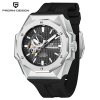 Montre automatique mécanique de voyage pour homme PAGANI Design classique de luxe YS010-2, étanche 100M, NH39, silicone, acier inoxydable