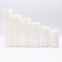 Botella de crema con bomba sin aire de plástico PP blanco de 100 ml, envase cosmético de 100 ml, 30 ml, 50 ml, 80 ml, 120 ml, 150 ml, botella de champú al vacío