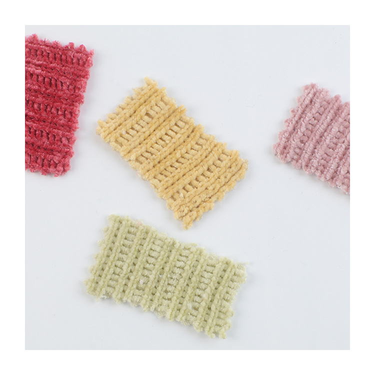 Chenille ottoman jacquard plain dyed fabric for winter fancy sweater