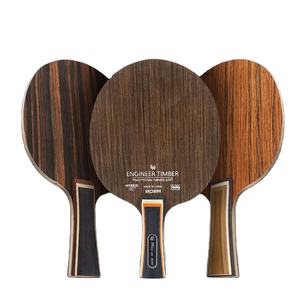 Technologie Tekken Ebony Cross Raquette 5 plis en bois pur Plaque de base en carbone Copie de raquette de <span class=keywords><strong>tennis</strong></span> de table - Product Image 1
