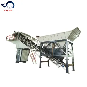 SDCAD customized YHZS 25-75m3/h mobile concrete batching plant