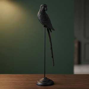 Handmade Eco-Friendly Durable Aluminum Parrot Sculpture Modern Design 21D X 21W X 97H Tabletop Display for Home Office - Product Image 2