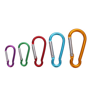 Aluminum Gourd Shape Carabiner Lockable Keychain Outdoor Portable Multi Functional Spring <b>Hook</b> Sports Use - Product Image 3