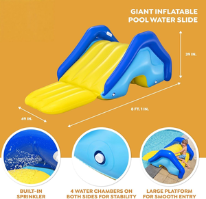 Muebles de Decoración al por Mayor, Tobogán Inflable de PVC Personalizado OEM para Piscina con Juguetes para Niños - Product Image 4