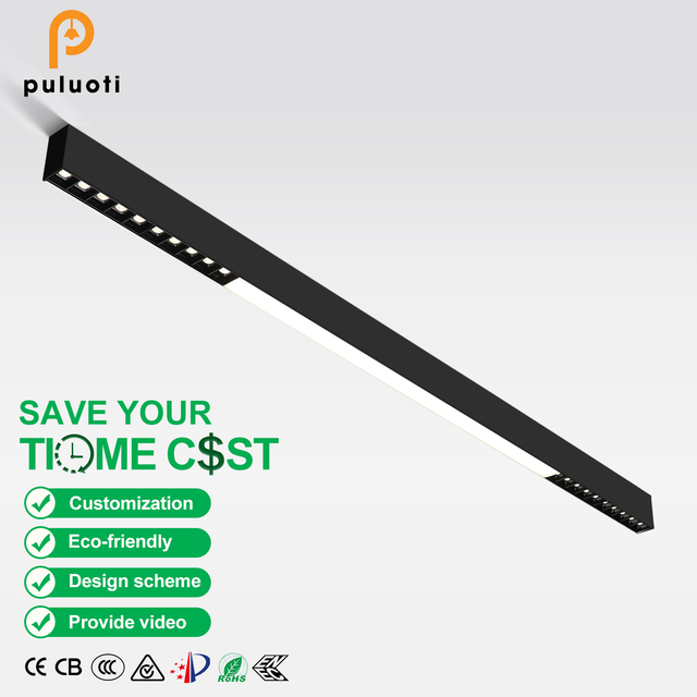 Modern 1200mm 45W White Black Grille Lamp Lighting Linear LED Spotlight Downlight Aluminum Body Surface Mounted for Indoor Use