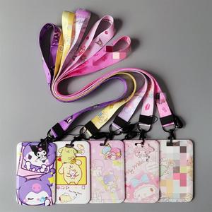 Titulaire de la carte belle bande dessinée mélodie Purin Kuromi longes étui nom Badge ID crédit s couverture accessoires cadeau - Product Image 1