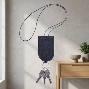 Porte-clés universel en cuir véritable portable pour clés de voiture, grande capacité, avec système de verrouillage - Product Image 4