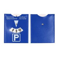Horloge à disque de stationnement en cuir PVC Logo personnalisé Cadeau publicitaire Europa Parking Timer de voiture