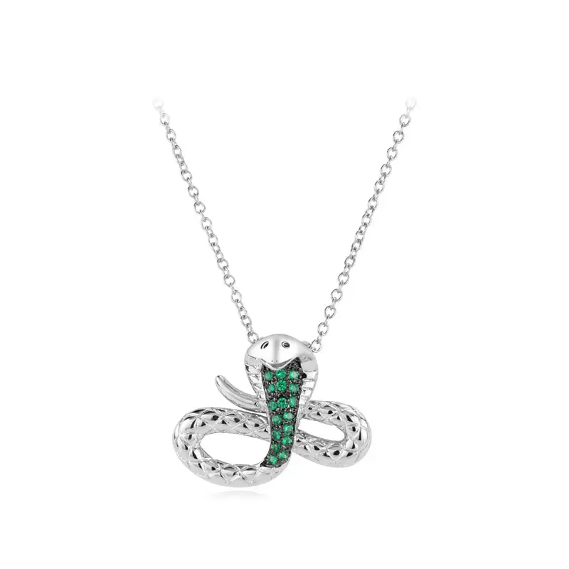 Keiyue cz diamond micro pave chinese zodiac snake men pendant fashion jewelry pendants & charms