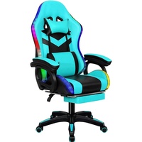 Ecuador popular azul silla gamer RGB música videojuego silla LED Gaming silla de masaje con altavoces Bluetooth
