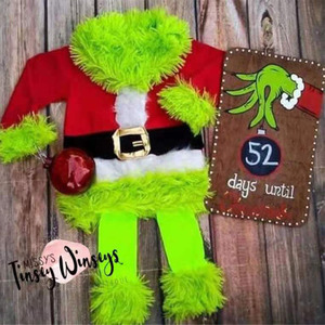 Disfraz de Grinch de AINUO con Capucha de Peluche Verde para Niños, Traje para Fiesta de Navidad - Product Image 5