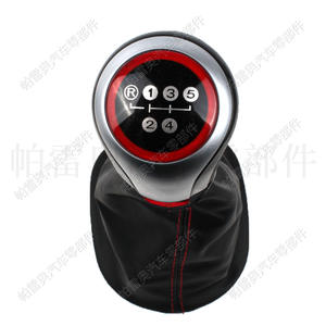 หัวเกียร์รถยนต์ Pareau หนังแท้ 5 สปีด แบบ Redline สำหรับ Volkswagen Golf 6 Caddy ดีไซน์ตามหลักสรีรศาสตร์ - Product Image 5