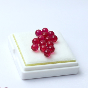 Bán Buôn Giá 3Mm 4Mm 5Mm 6Mm #5 Tổng Hợp Corundum Ngọc Trai Của <span class=keywords><strong>Ruby</strong></span> <span class=keywords><strong>Bead</strong></span> Loose Đá Quý Của <span class=keywords><strong>Ruby</strong></span> Ngọc Cầu - Product Image 2