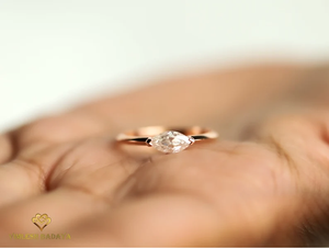 Bague de fiançailles solitaire en diamant de laboratoire certifié IGI de luxe, qualité E-F VS, or massif 14 carats, pour femme, bijoux fins - Product Image 3