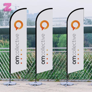 Logo kustom spanduk bendera terbang pajangan berdiri bendera pantai untuk pameran dan promosi peralatan iklan - Product Image 5