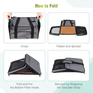 ตาข่ายสะท้อนแสงสำหรับใส่สัตว์เลี้ยงแบบพกพาพับได้กระเป๋าใส่สัตว์เลี้ยงขนาดเล็กที่ใส่ลูกสุนัขแมว - Product Image 2