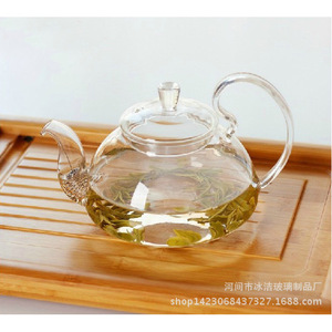 กาน้ำชาแก้วบิงเจีย 800 มล. พร้อมฝาปิด ทนความร้อน สำหรับชงชา - Product Image 2