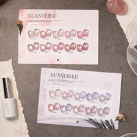 Set Kutek Gel UV Cat Eye 10 Warna Desain Baru 15ml Efek Magnetik untuk Salon Kuku Profesional
