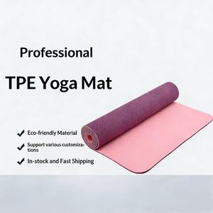 Tapis de yoga TPE 6 mm d'épaisseur, absorbant les chocs, antidérapant, insonorisant, doux, rectangulaire élargi 183 cm, équipement de yoga pour filles, usage domestique, avec sac - Product Image 1